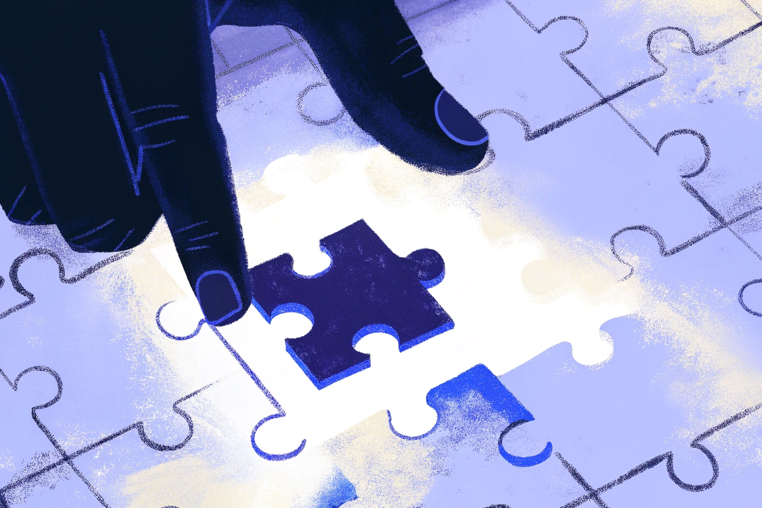 Digital marketing strategy puzzle piece