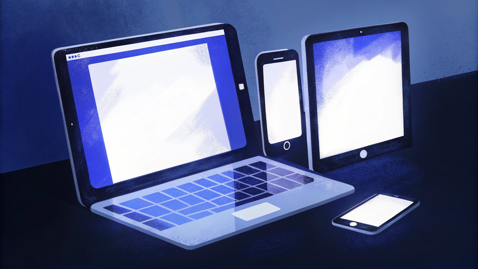 Responsive website on mobile tablet laptop and desktop